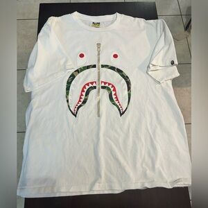 White Graphic Shark Tee